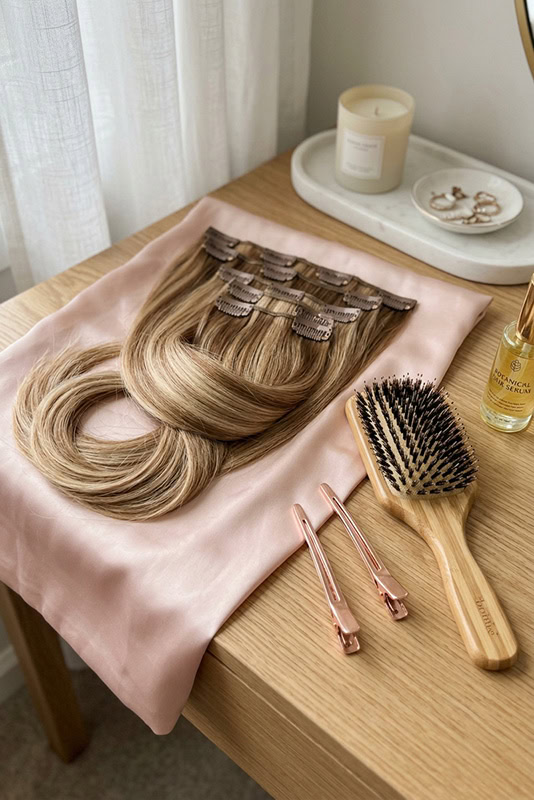 Startseite 8 Wie lange halten Clip In Extensions? Pflegetipps für mehr Haltbarkeit mit Strähnensucht